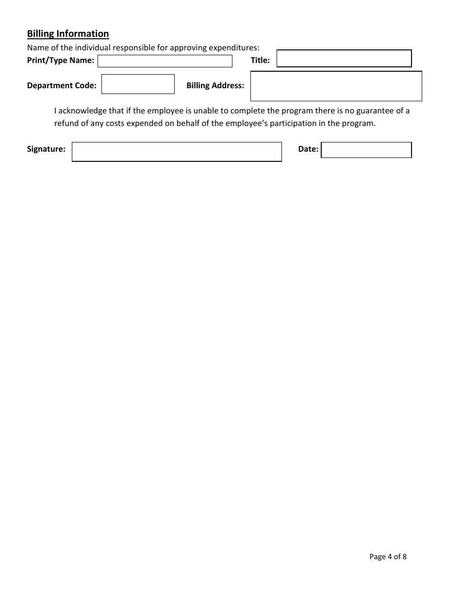 Vermont Certified Public Manager Program Application for Municipal and Non-profit Employees - Vermont, Page 4
