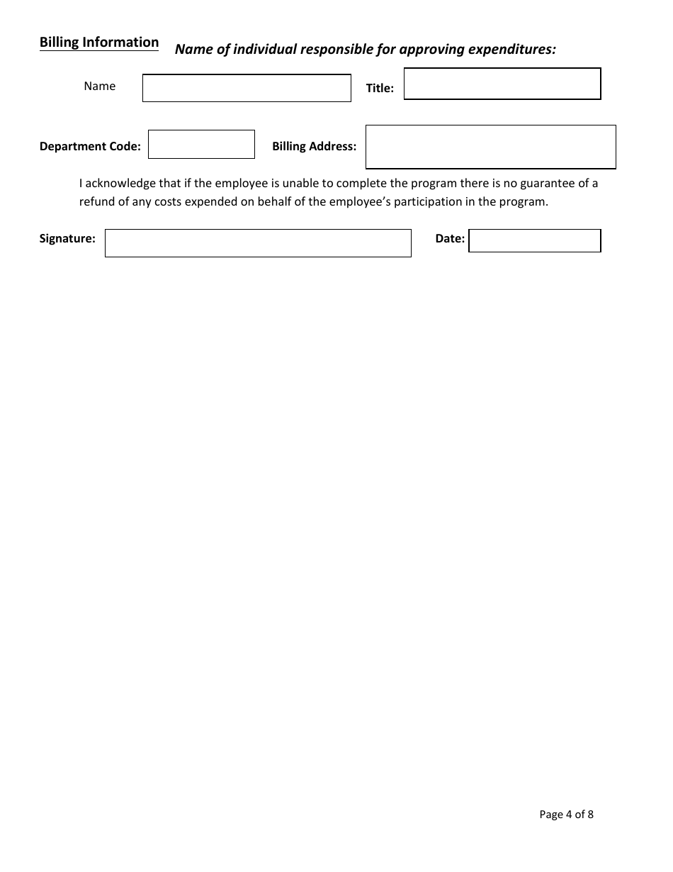 Vermont Certified Public Manager Program State of Vermont Application - Vermont, Page 4