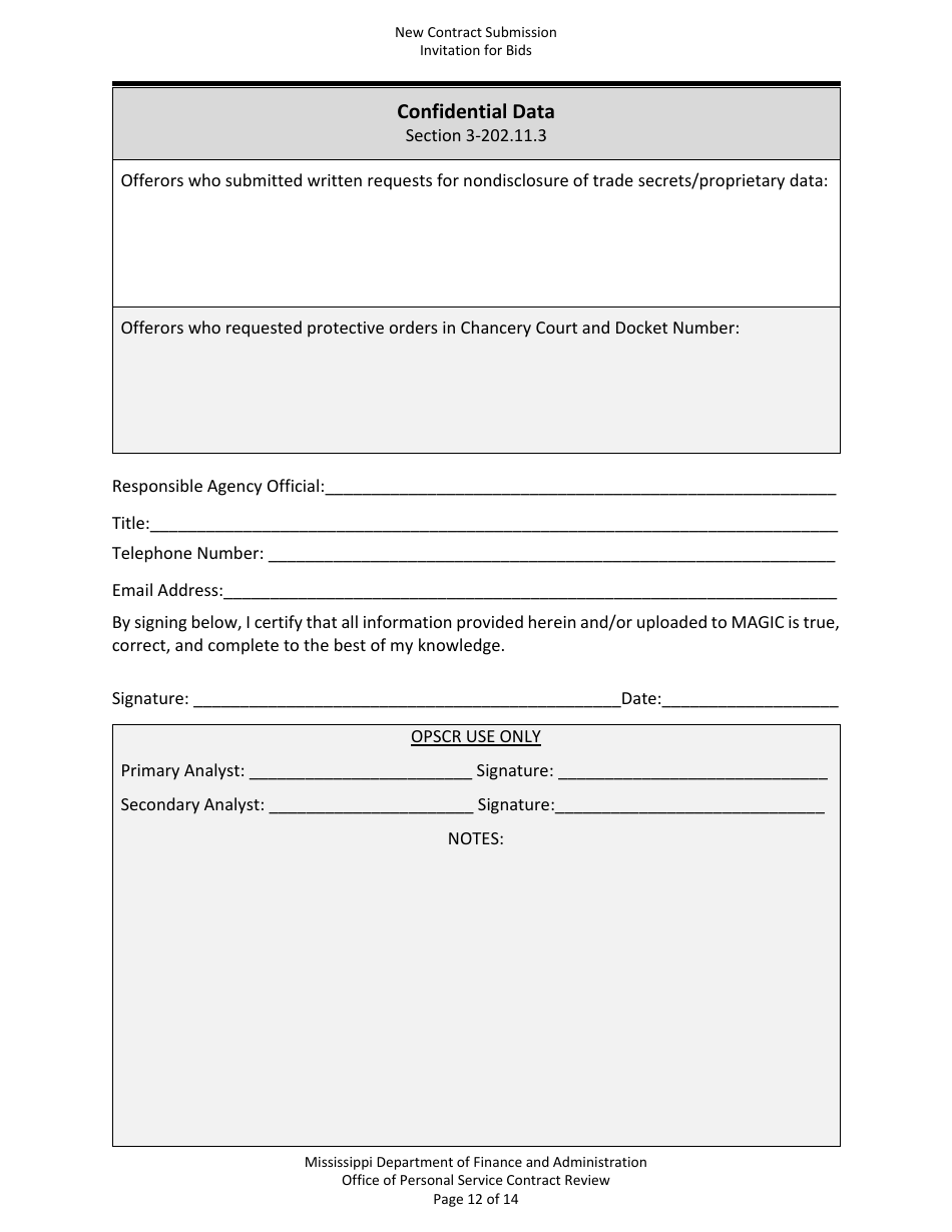 New Contract Submission - Invitation for Bids - Mississippi, Page 12
