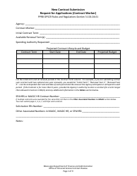 Document preview: New Contract Submission - Request for Applications (Contract Worker) - Mississippi