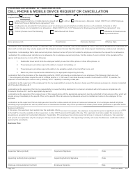 Document preview: CDOT Form 1408 Cell Phone & Mobile Device Request or Cancellation - Colorado