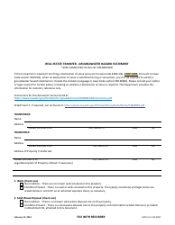 Document preview: DNR Form 542-0960 Real Estate Transfer - Groundwater Hazard Statement - Iowa
