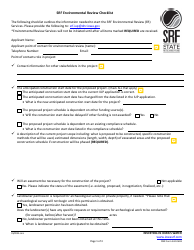 Document preview: DNR Form 542-0618 Srf Environmental Review Checklist - Iowa