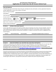 DNR Form 542-0199 Application for Funds From the All-terrain Vehicle Fund - Iowa, Page 3