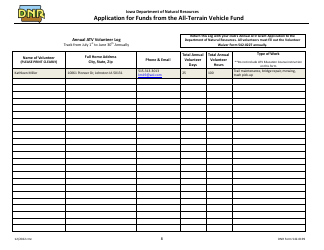 DNR Form 542-0199 Application for Funds From the All-terrain Vehicle Fund - Iowa, Page 8