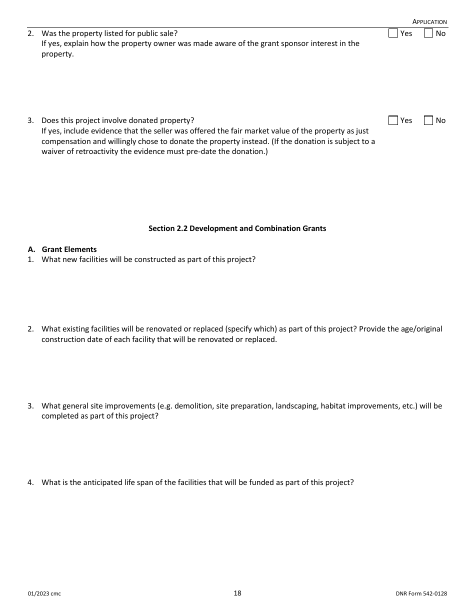 DNR Form 542-0128 Land and Water Conservation Fund Grant Application - Iowa, Page 18