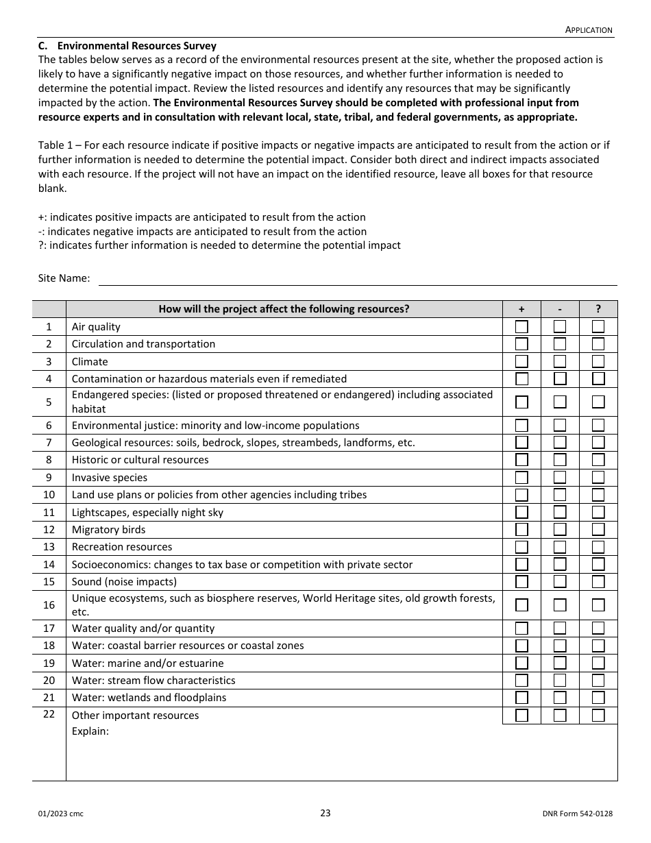 DNR Form 542-0128 Land and Water Conservation Fund Grant Application - Iowa, Page 23