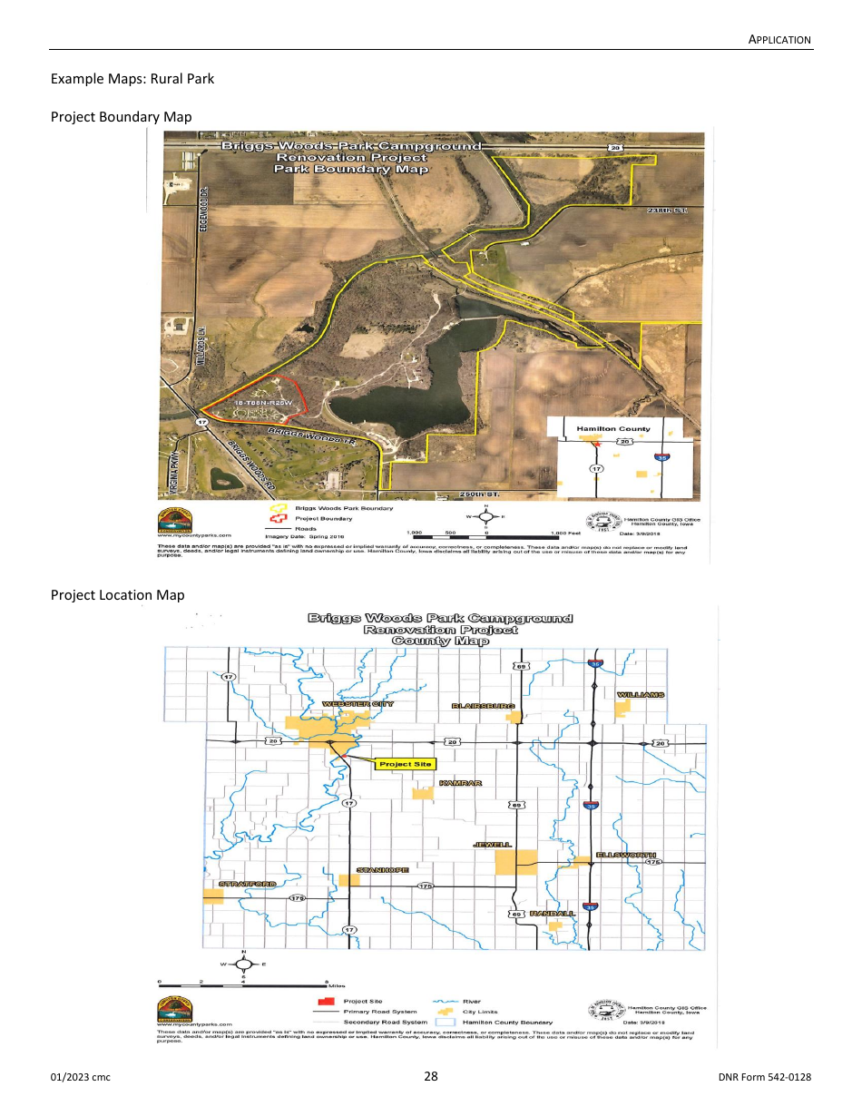 DNR Form 542-0128 Land and Water Conservation Fund Grant Application - Iowa, Page 28