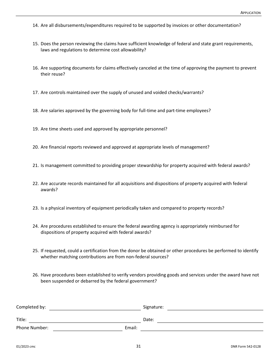 DNR Form 542-0128 Land and Water Conservation Fund Grant Application - Iowa, Page 31