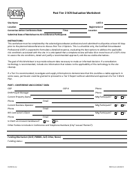 DNR Form 542-0322 Post Tier 2 Scr Evaluation Worksheet - Iowa