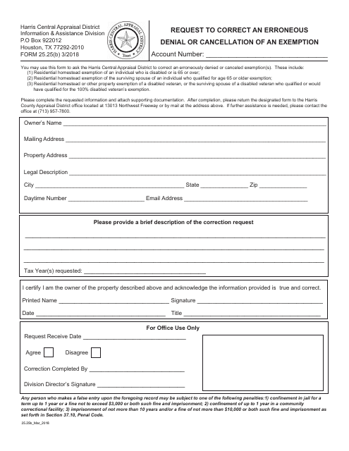 Form 25.25(B)  Printable Pdf
