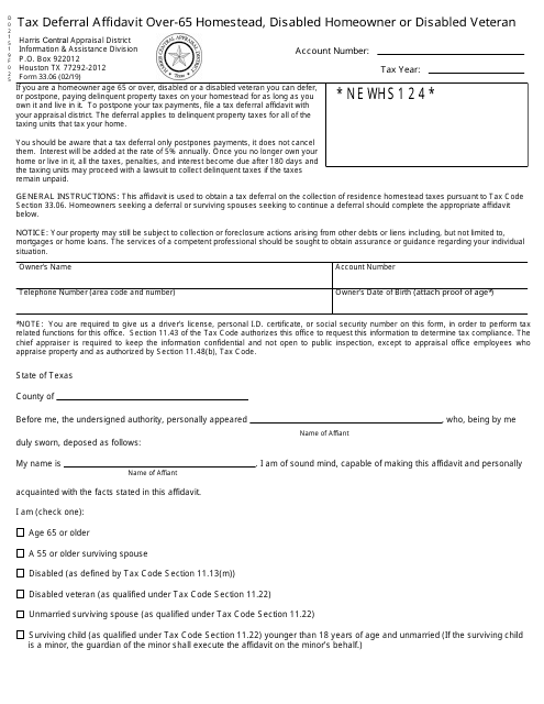 Form 33.06  Printable Pdf