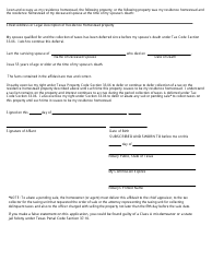 Form 33.06 Tax Deferral Affidavit Over-65 Homestead, Disabled Homeowner or Disabled Veteran - Harris County, Texas, Page 2