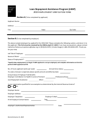 Employment Verification Form - Loan Repayment Assistance Program (Lrap) - Oregon, 2023