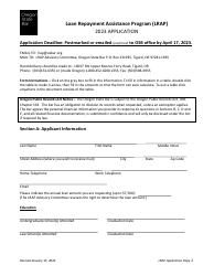 Loan Repayment Assistance Program (Lrap) Application - Oregon