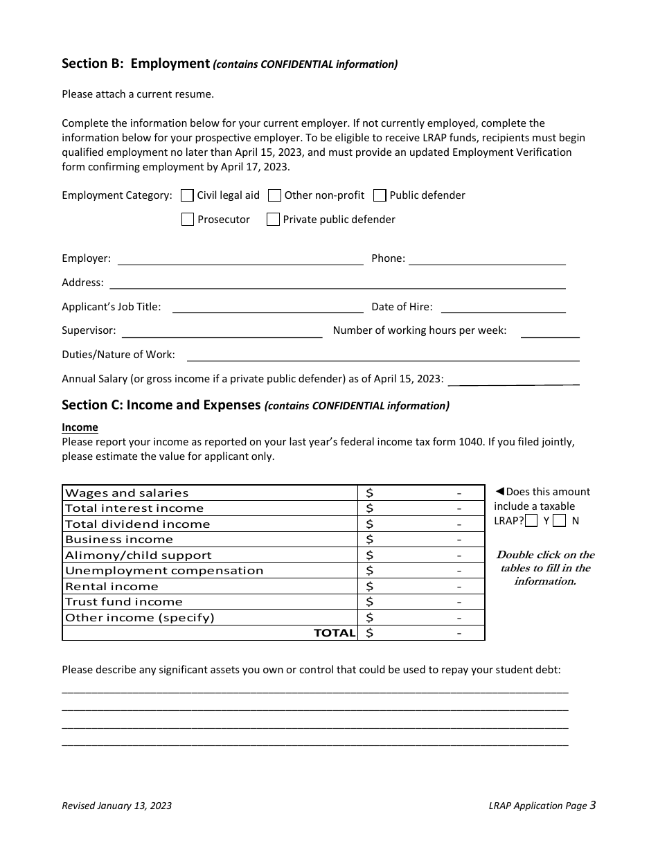 Loan Repayment Assistance Program (Lrap) Application - Oregon, Page 3