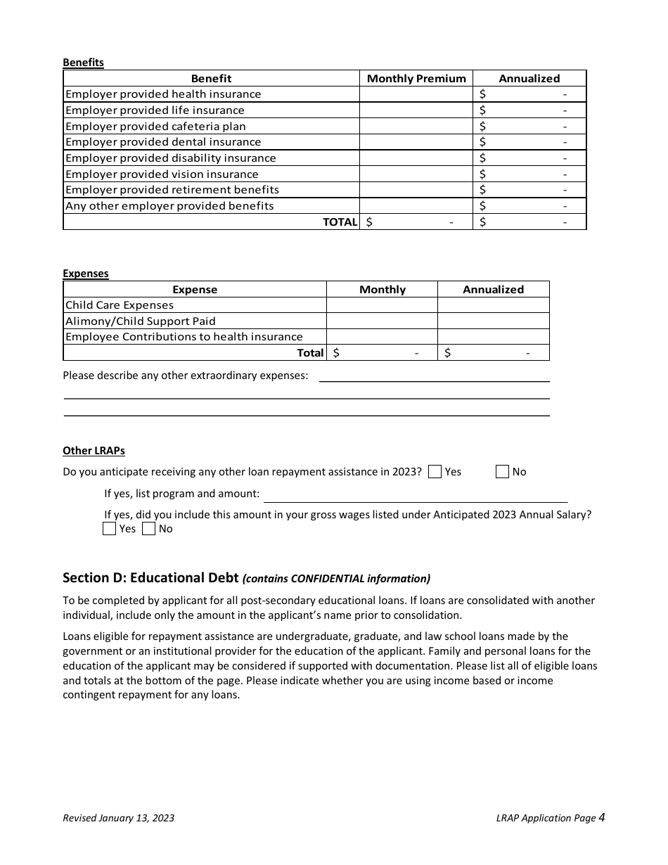 Loan Repayment Assistance Program (Lrap) Application - Oregon, Page 4