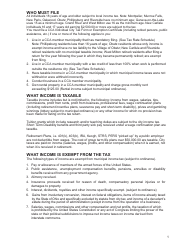 Individual Tax Form Instruction Booklet - City of Cleveland, Ohio, Page 3