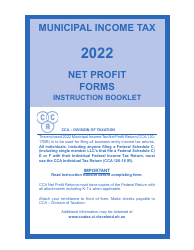 Net Profit Forms Instruction Booklet - City of Cleveland, Ohio, 2022
