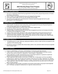 Shooting Range Grant Program Application - Oregon, Page 2
