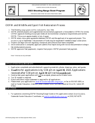 Shooting Range Grant Program Application - Oregon, Page 4
