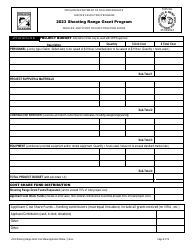 Shooting Range Grant Program Application - Oregon, Page 8