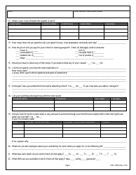 Form EMS10065 Student Eligibility Questionnaire/Commissioner Approved Training Application - Washington, Page 2