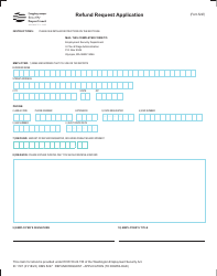 Document preview: Form 5227 (ID1197) Refund Request Application - Washington