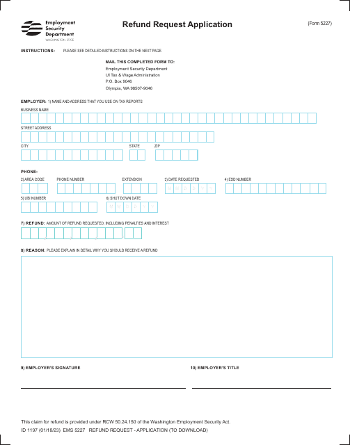 Form 5227 (ID1197)  Printable Pdf