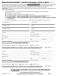 Document preview: Form EMS5208C-2 Owner/Officer Change Form - Washington
