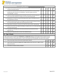 Form P_010_CHK Commercial Kitchen Hood and Exhaust System Plan Review Checklist - City of Philadelphia, Pennsylvania, Page 2