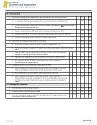 Form P_014_CHK High-Rise Building Permit Plan Review Checklist - City of Philadelphia, Pennsylvania, Page 2