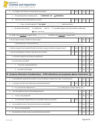 Form P_013_CHK General Building Permit (No Additions) Plan Review Checklist - City of Philadelphia, Pennsylvania, Page 2