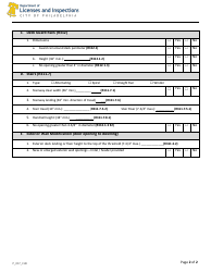 Form P_017_CHK IRC Deck Only Plan Review Checklist - City of Philadelphia, Pennsylvania, Page 2