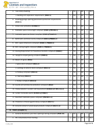 Form P_016_CHK IRC Alteration Plan Review Checklist - City of Philadelphia, Pennsylvania, Page 2