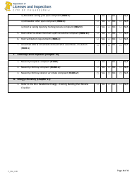 Form P_016_CHK IRC Alteration Plan Review Checklist - City of Philadelphia, Pennsylvania, Page 4