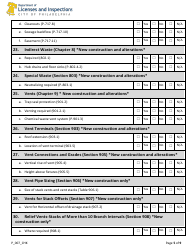 Form P_007_CHK 2018 Plumbing Code Plan Review Checklist - City of Philadelphia, Pennsylvania, Page 5