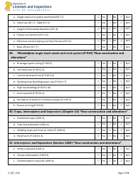 Form P_007_CHK 2018 Plumbing Code Plan Review Checklist - City of Philadelphia, Pennsylvania, Page 7