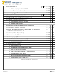 Form P_023_CHK NFPA 13r Sprinkler System Plan Review Checklist - City of Philadelphia, Pennsylvania, Page 2
