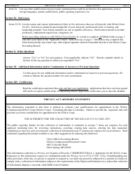NOAA Form 56-42 Application for Appointment in the Noaa Commissioned Officer, Page 10