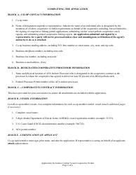 Application for Inshore Catcher Vessel Cooperative Permit, Page 6