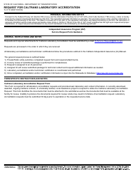Document preview: Form TL-0118 Request for Caltrans Laboratory Accreditation - California