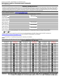 Form TL-0119 Reference Sample Program Questionnaire - California