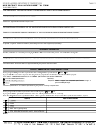 Form TL-9501 New Product Evaluation Submittal Form - California, Page 2