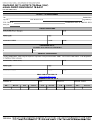 Document preview: Form DOA-0009 Annual Credit Disbursement Request - California Aid to Airports Program (Caap) - California