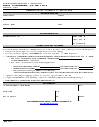 Document preview: Form DOA-0013 Airport Development Loan - Application - California