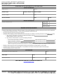 Document preview: Form DOA-0019 Matching Funds Loan - Application - California