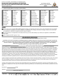 Form OBEO-0013 Disadvantaged Business Enterprise Out-of-State Certification Declaration - California, Page 2