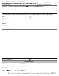 Form OCR-0009 Disadvantaged Business Enterprise Complaint Form - California, Page 2