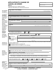 CFCSA Form 3 (PFA100) Application to Change or Cancel an Order - British Columbia, Canada, Page 3